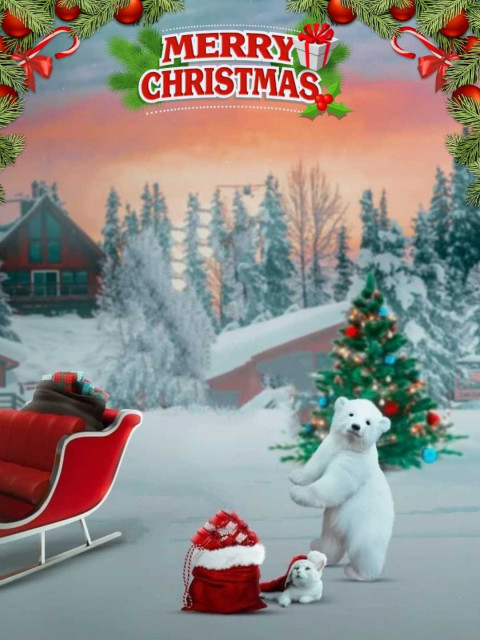 Download Free Merry Christmas Editing Photohsop Background